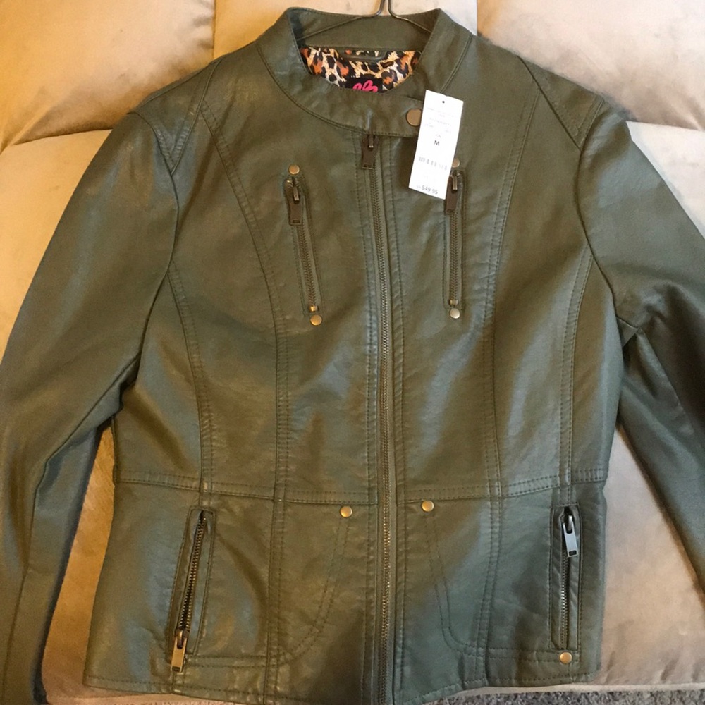 Olive Leather Jacket